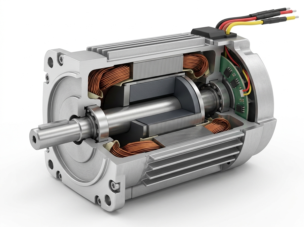 Globe Scott Motors G-BLDC 57 and 80 Series Stator and Rotor Construction